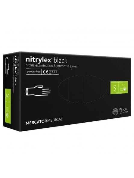 RĘKAWICZKI NITRYLOWE CZARNE 100 SZT.