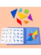 GRA MAGNETYCZNY TANGRAM Z KSIĄŻECZKĄ WZORÓW