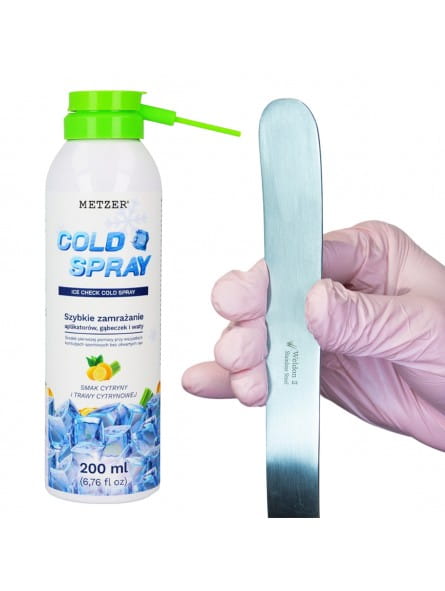 ZESTAW DO STYMULACJI JĘZYKA: SMAKOWY SPRAY + METALOWA ŁOPATKA