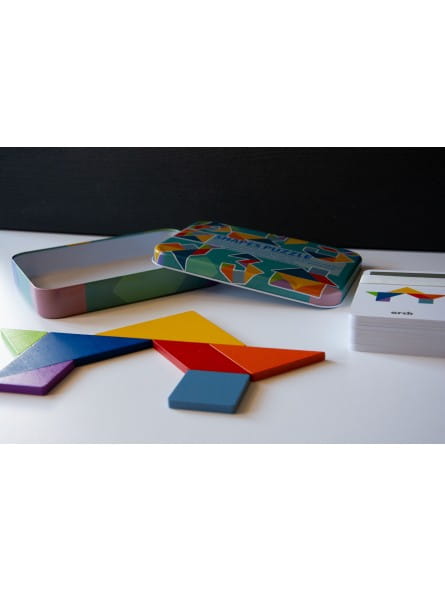 GRA TANGRAM W METALOWEJ PUSZCE: 110 WZORÓW Z KARTAMI