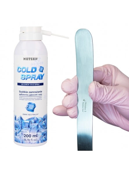 ZESTAW DO STYMULACJI JĘZYKA: SMAKOWY SPRAY + METALOWA ŁOPATKA