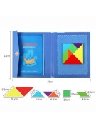 GRA MAGNETYCZNY TANGRAM Z KSIĄŻECZKĄ WZORÓW