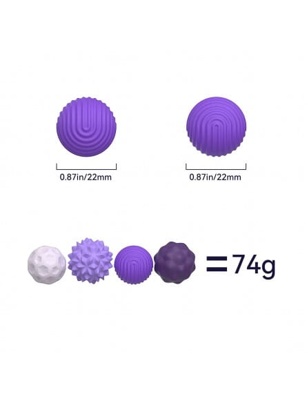 MAGNETYCZNE SENSORYCZNE KULKI ANTYSTRESOWE Z ETUI: ODCIENIE FIOLETU (4 SZTUKI)